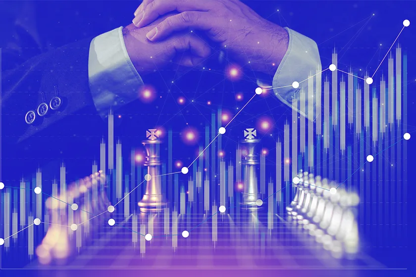 Leadership team analysing liquidity and cash position during a financial crisis.